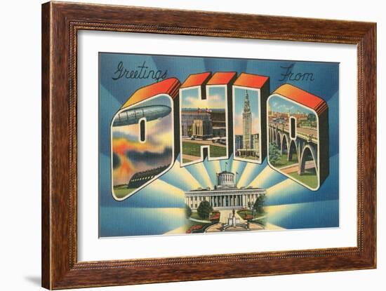 Greetings from Ohio-null-Framed Art Print