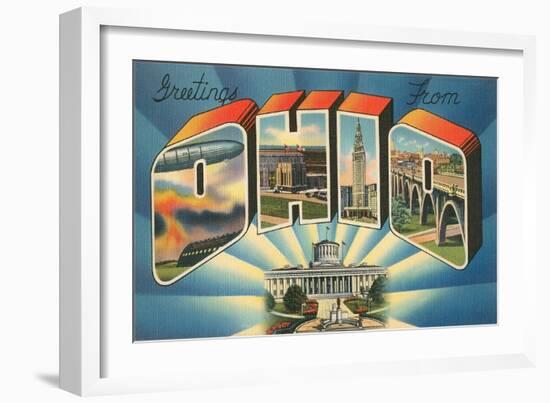 Greetings from Ohio-null-Framed Art Print