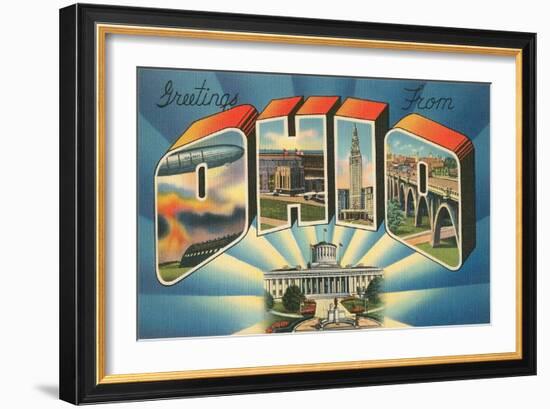 Greetings from Ohio-null-Framed Art Print