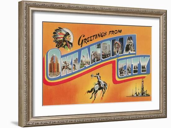 Greetings from Oklahoma City-null-Framed Art Print