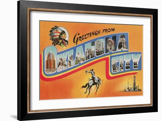 Greetings from Oklahoma City-null-Framed Art Print