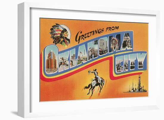 Greetings from Oklahoma City-null-Framed Art Print