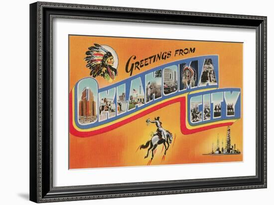 Greetings from Oklahoma City-null-Framed Art Print