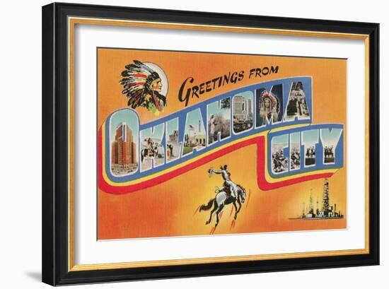 Greetings from Oklahoma City-null-Framed Art Print