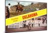 Greetings from Oklahoma, Rodeo Views-null-Mounted Art Print