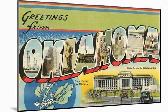 Greetings from Oklahoma-null-Mounted Art Print