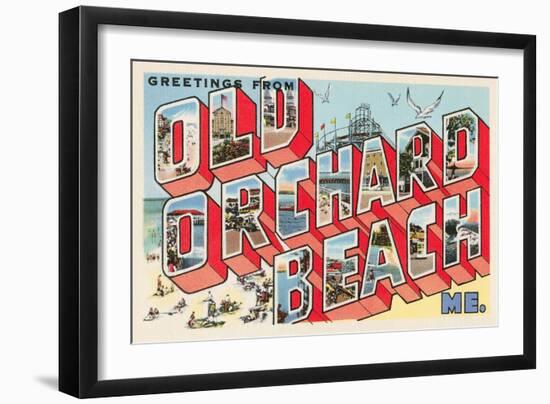 Greetings from Old Orchard Beach, Maine-null-Framed Art Print
