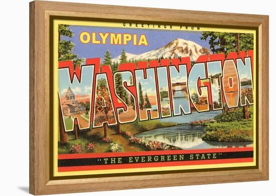 Greetings from Olympia-null-Framed Stretched Canvas