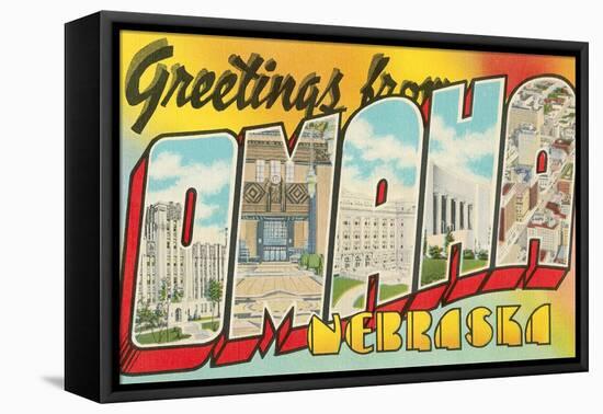 Greetings from Omaha, Nebraska-null-Framed Stretched Canvas