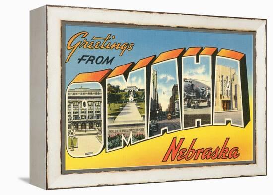 Greetings from Omaha, Nebraska-null-Framed Stretched Canvas