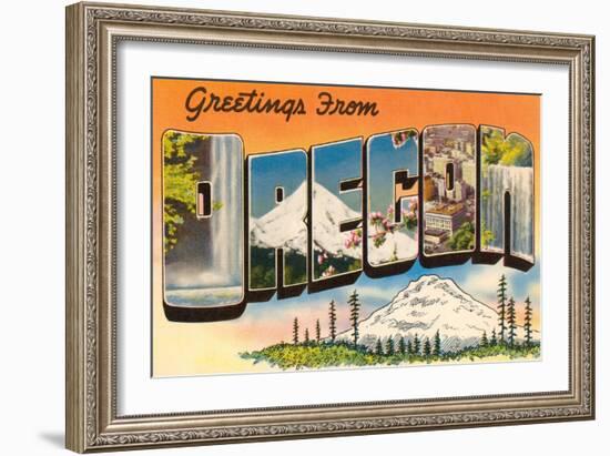 Greetings from Oregon-null-Framed Art Print