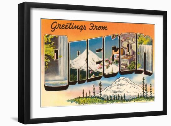 Greetings from Oregon-null-Framed Art Print