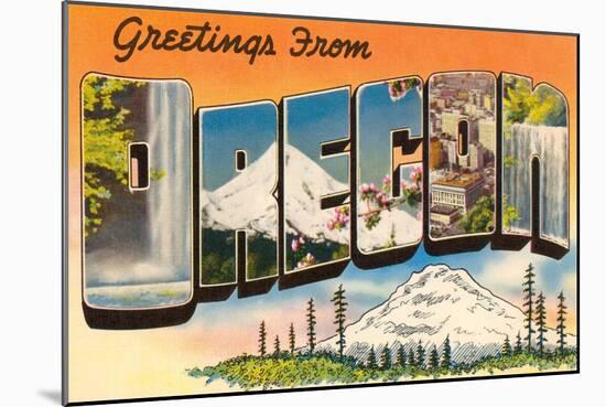 Greetings from Oregon-null-Mounted Art Print