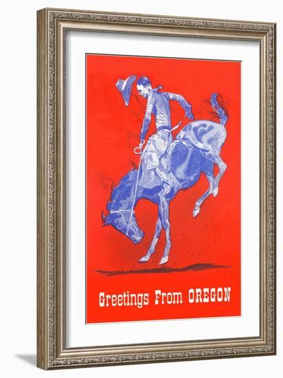 Greetings from Oregon-null-Framed Art Print