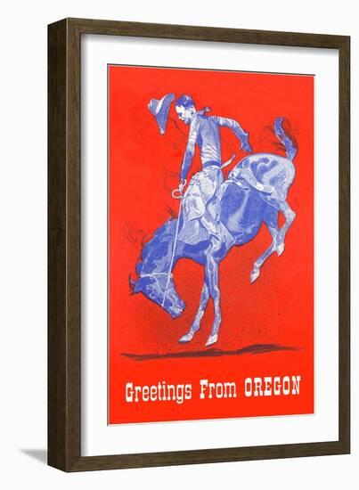 Greetings from Oregon-null-Framed Art Print