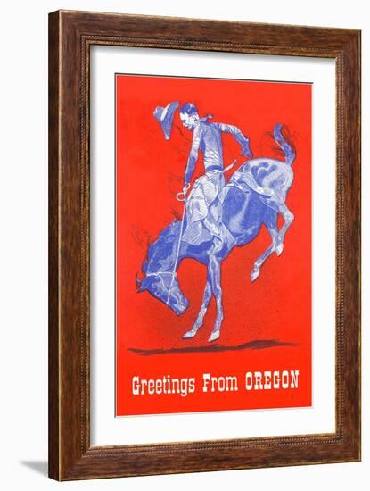 Greetings from Oregon-null-Framed Art Print