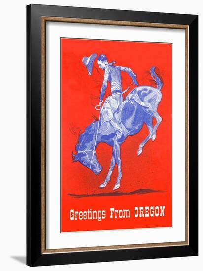 Greetings from Oregon-null-Framed Art Print