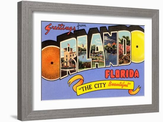 Greetings from Orlando, Florida-null-Framed Art Print