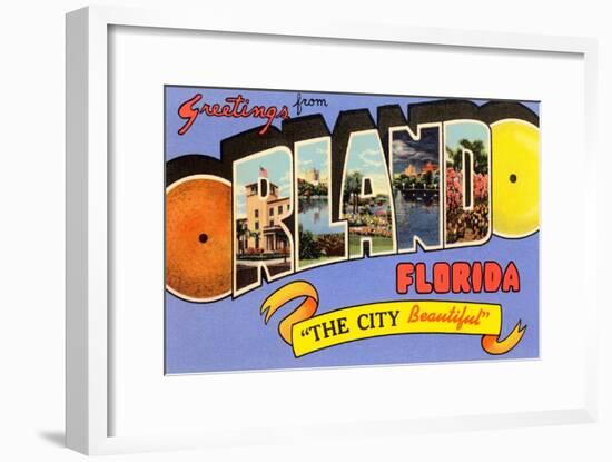 Greetings from Orlando, Florida-null-Framed Art Print