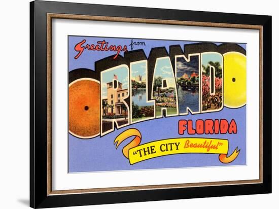 Greetings from Orlando, Florida-null-Framed Art Print