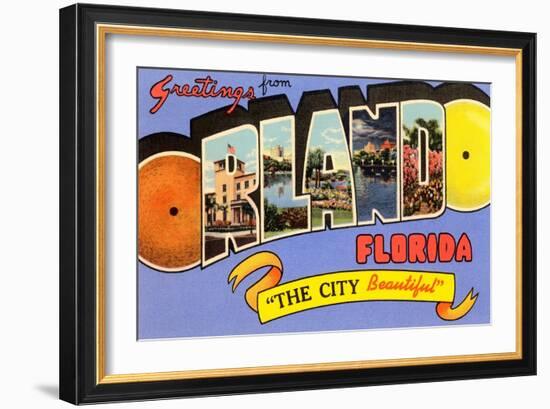 Greetings from Orlando, Florida-null-Framed Art Print