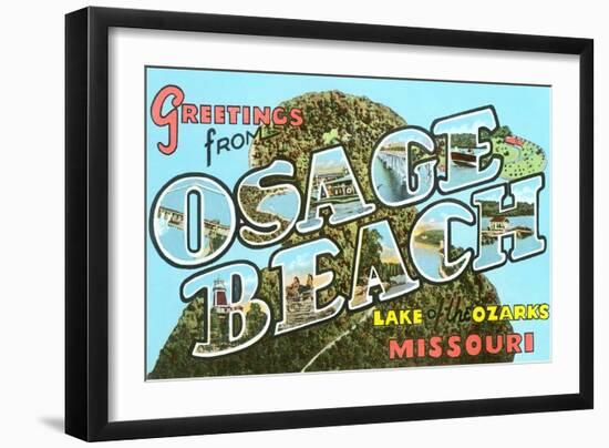 Greetings from Osage Beach, Missouri-null-Framed Art Print