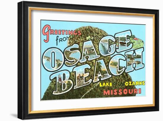 Greetings from Osage Beach, Missouri-null-Framed Art Print