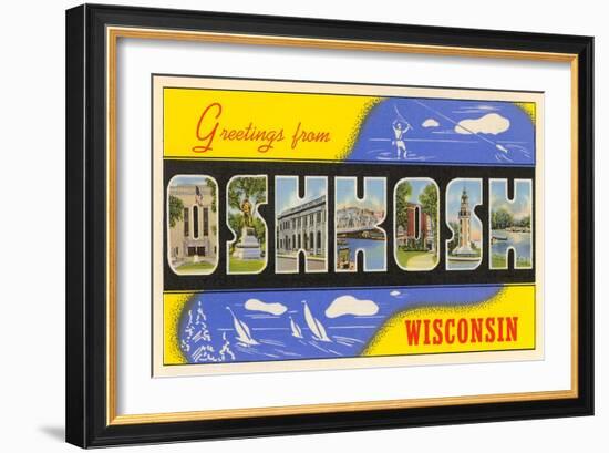 Greetings from Oshkosh, Wisconsin-null-Framed Art Print