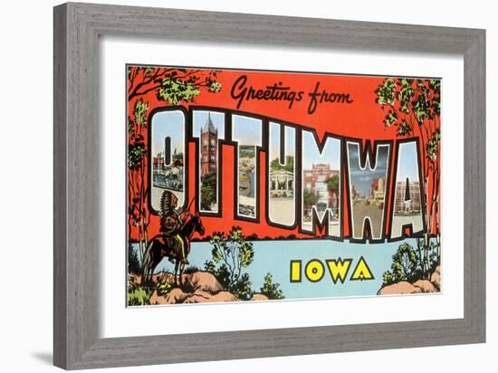 Greetings from Ottumwa, Iowa-null-Framed Giclee Print