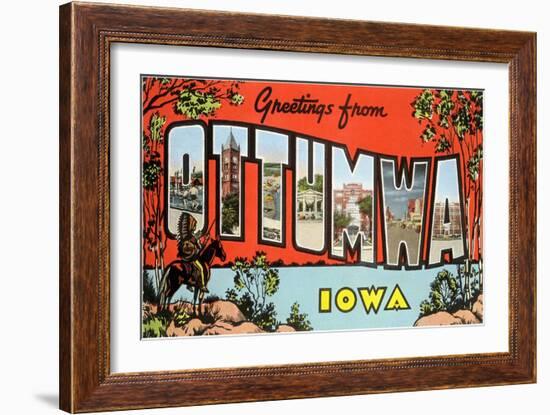 Greetings from Ottumwa, Iowa-null-Framed Giclee Print