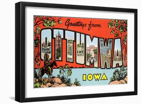 Greetings from Ottumwa, Iowa-null-Framed Giclee Print