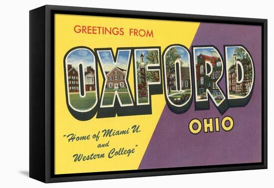 Greetings from Oxford, Ohio-null-Framed Stretched Canvas