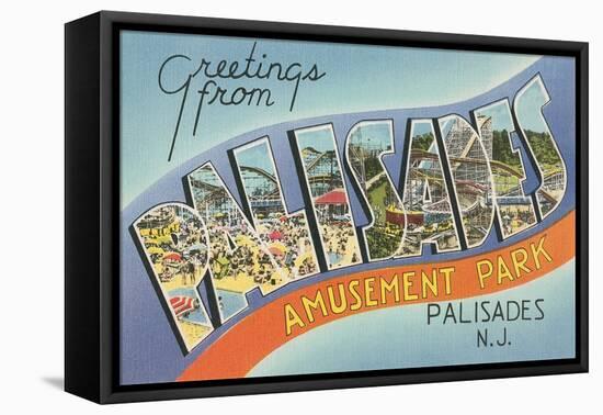 Greetings from Palisades Park-null-Framed Stretched Canvas