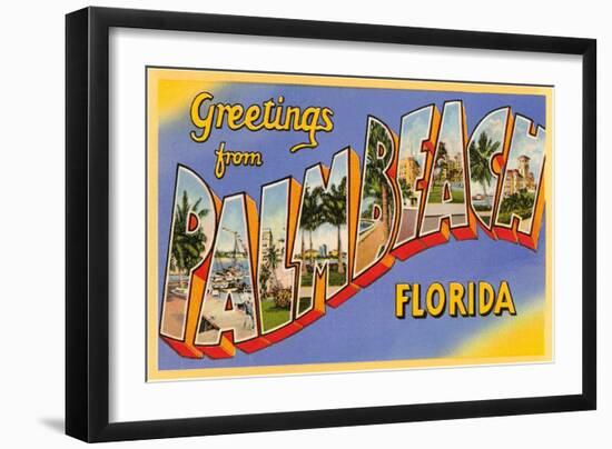 Greetings from Palm Beach, Florida-null-Framed Art Print