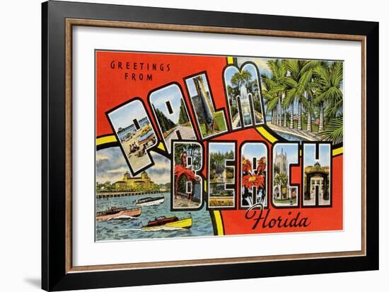 Greetings from Palm Beach, Florida-null-Framed Art Print