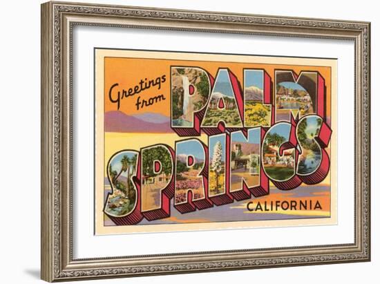 Greetings from Palm Springs, California-null-Framed Art Print