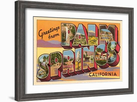 Greetings from Palm Springs, California-null-Framed Art Print