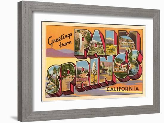 Greetings from Palm Springs, California-null-Framed Art Print