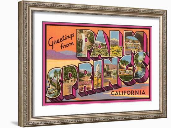 Greetings from Palm Springs-null-Framed Premium Giclee Print