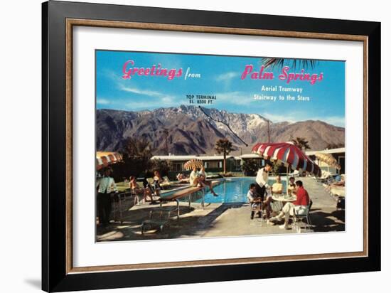 Greetings from Palm Springs-null-Framed Premium Giclee Print
