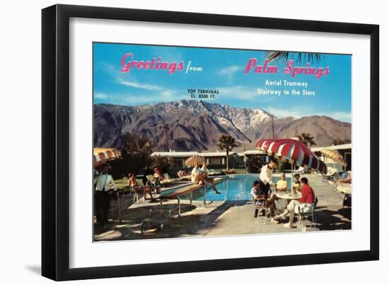 Greetings from Palm Springs-null-Framed Premium Giclee Print
