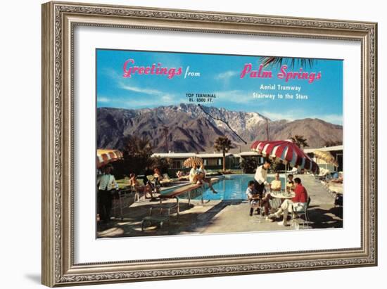 Greetings from Palm Springs-null-Framed Art Print
