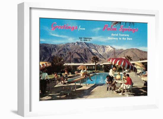 Greetings from Palm Springs-null-Framed Art Print