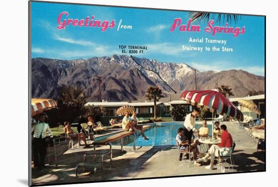 Greetings from Palm Springs-null-Mounted Art Print