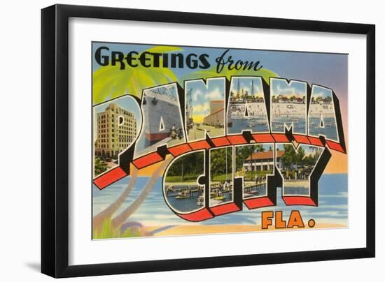 Greetings from Panama City, Florida-null-Framed Art Print