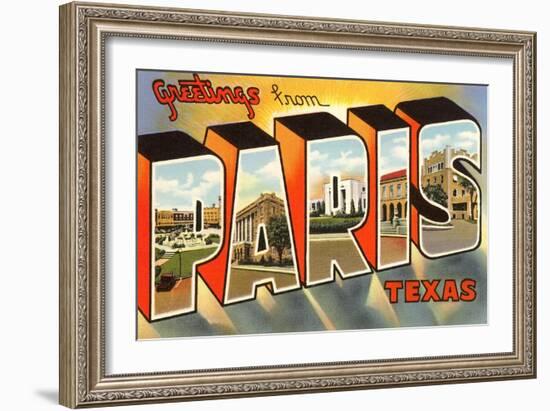 Greetings from Paris, Texas-null-Framed Art Print