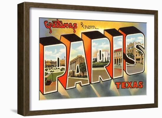 Greetings from Paris, Texas-null-Framed Art Print