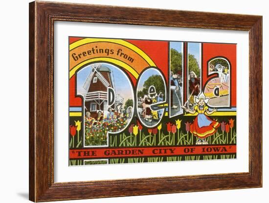 Greetings from Pella, Iowa-null-Framed Art Print