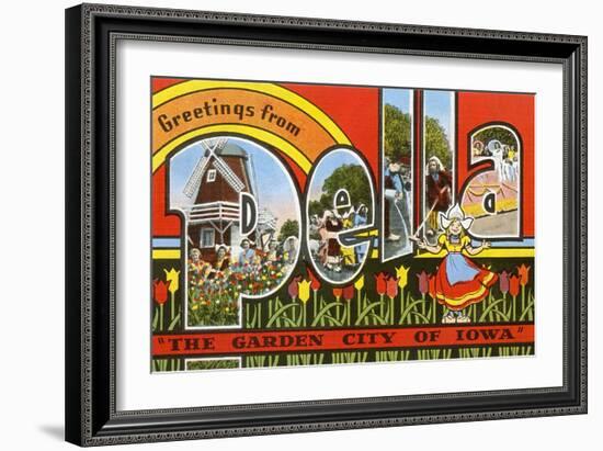 Greetings from Pella, Iowa-null-Framed Art Print