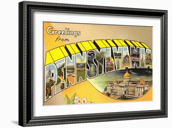 Greetings from Pennsylvania-null-Framed Art Print